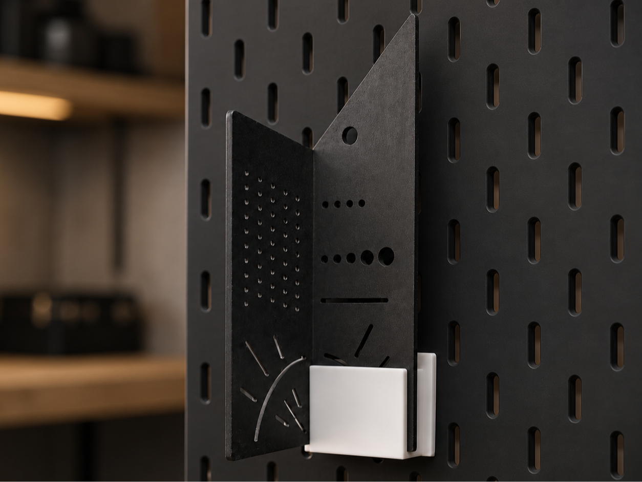 Wolfcraft 3D Square Holder for Skadis Pegboard