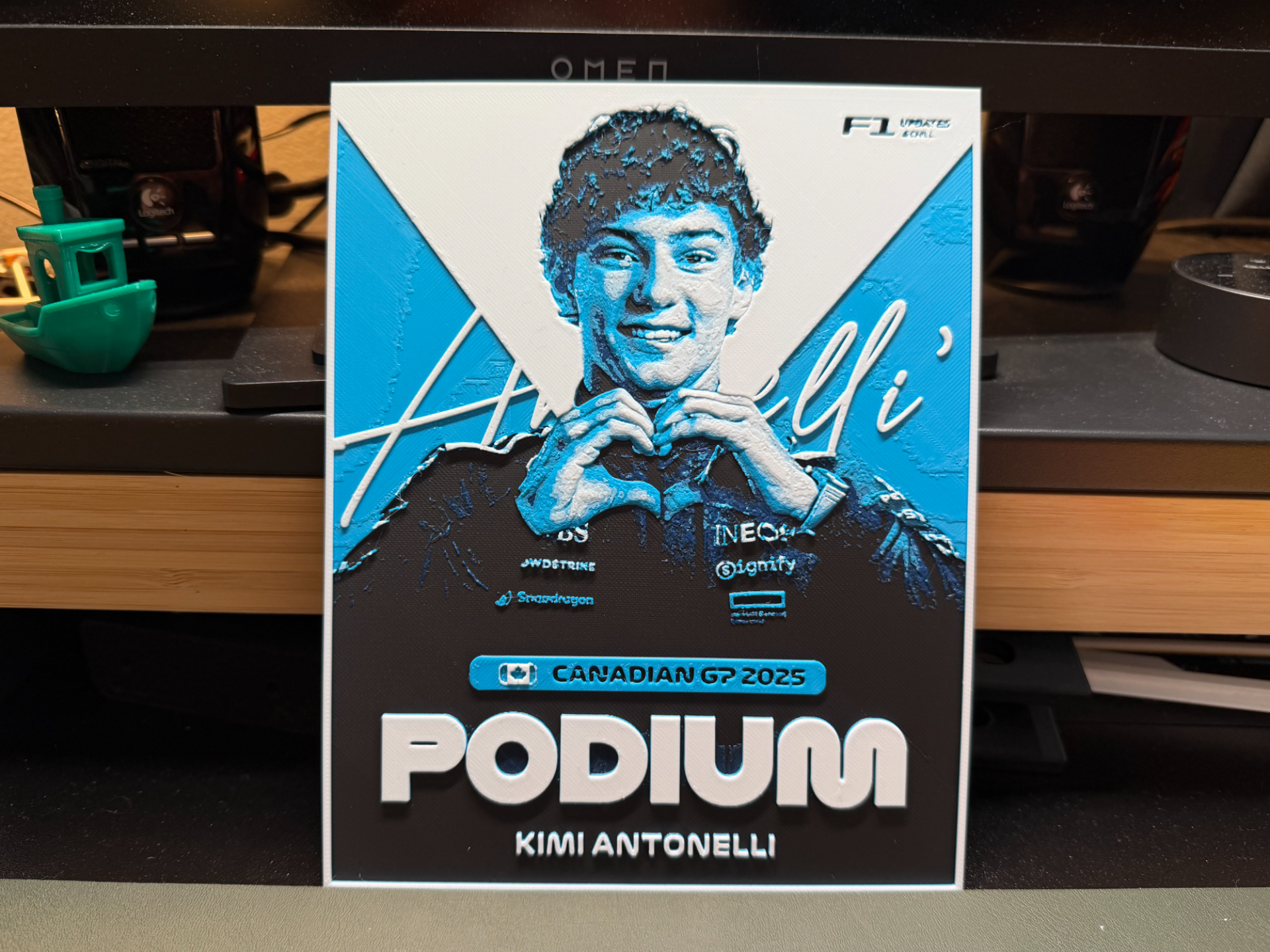 Kimi Antonelli First F1 Podium - F1 HueForge