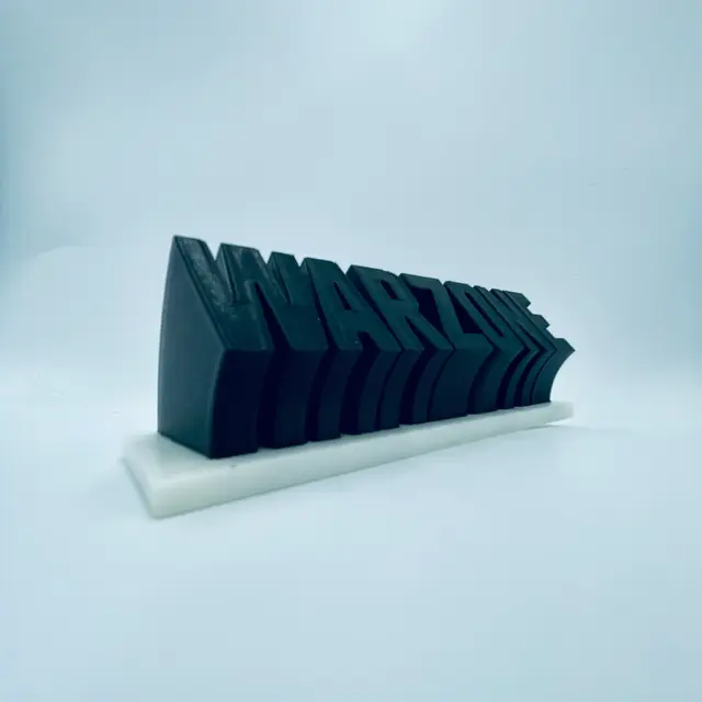 Warzone Name Stand Desk Display