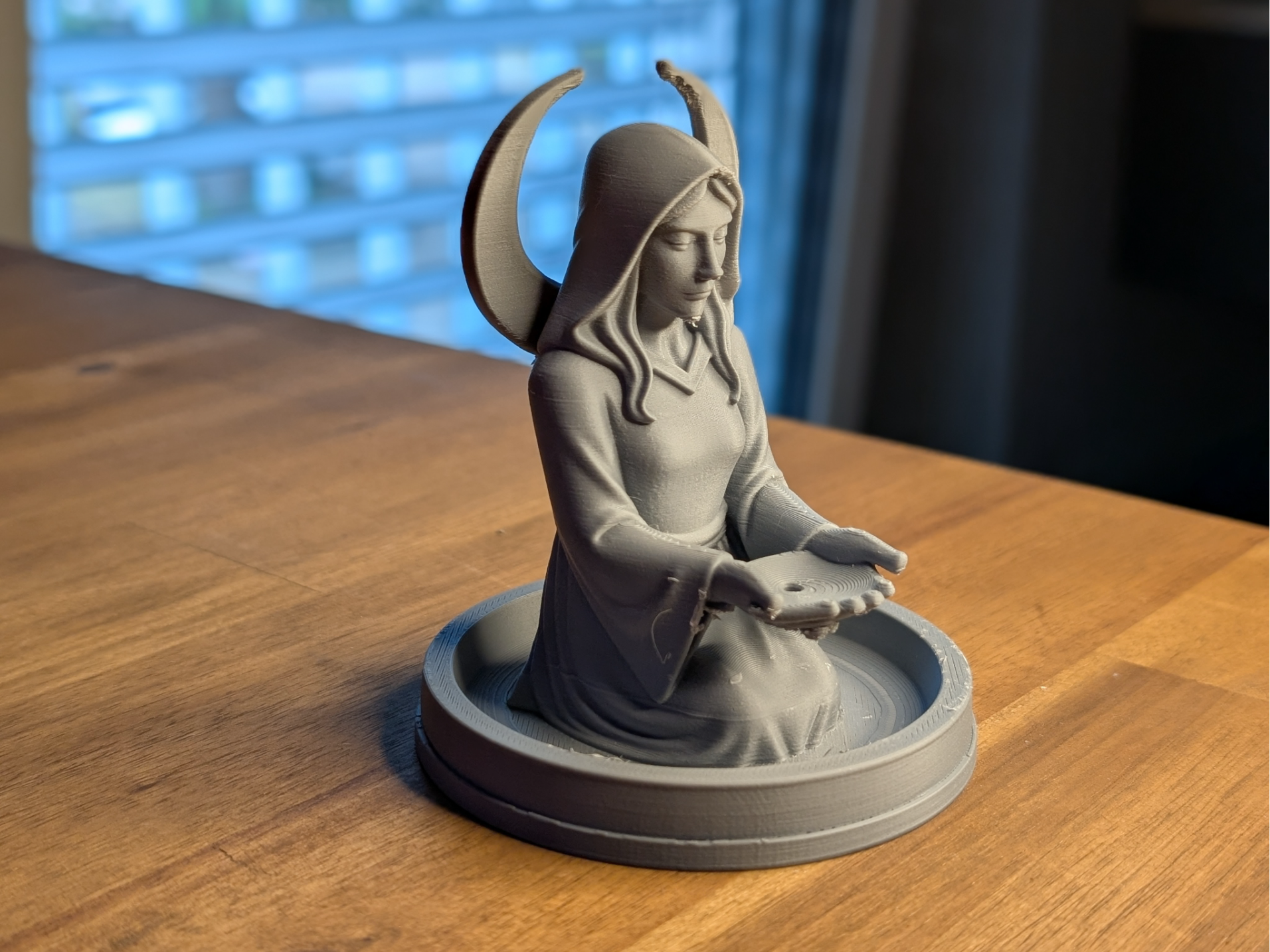 Moon Priestess Incense Holder (Crescent Halo)