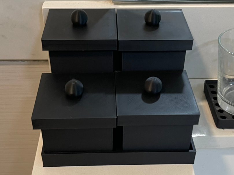 Bathroom organizer containers