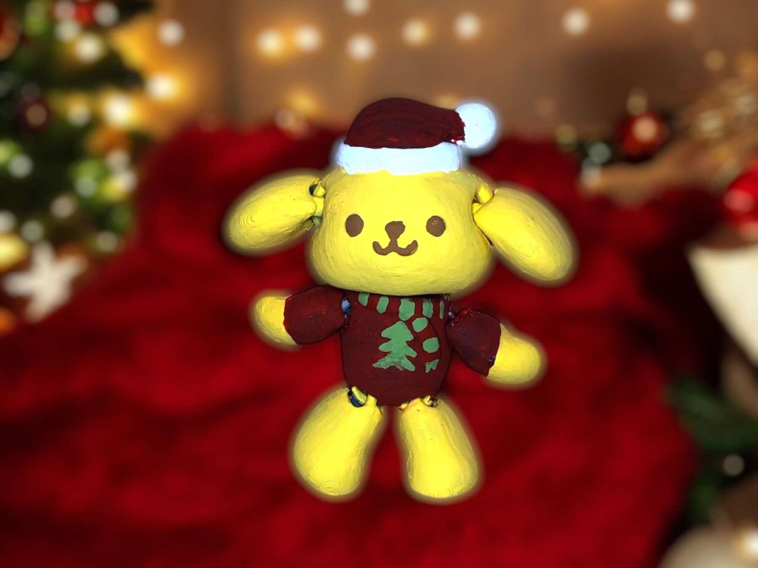 PomPomPurin Festive Christmas Sanrio Flexi Figure
