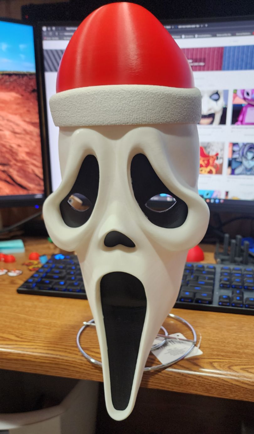 Kringle Killer Ghostface Santa Wearable Mask