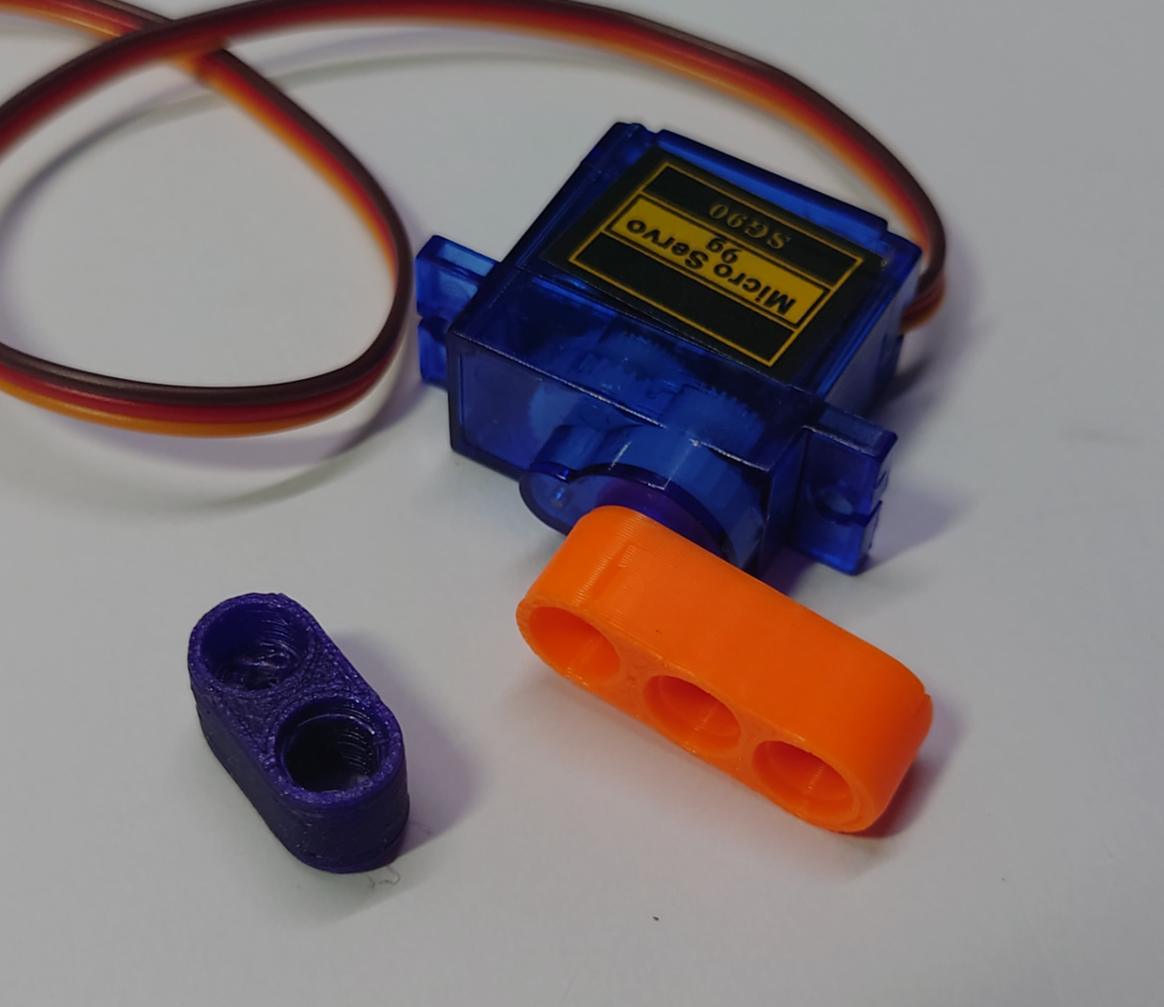 Microservo to brick lever reduction 2L and 3L
