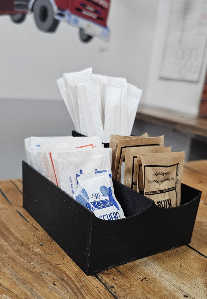 porta bustine zucchero e bastoncini per caffè