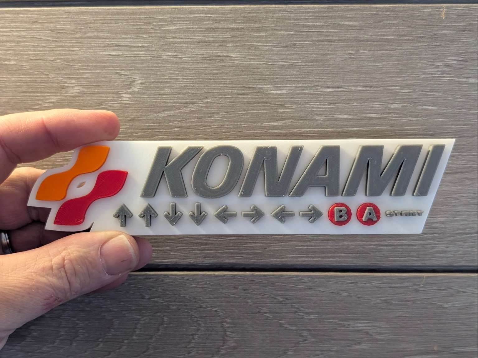 Konami Code logo sign plaque 2-sizes