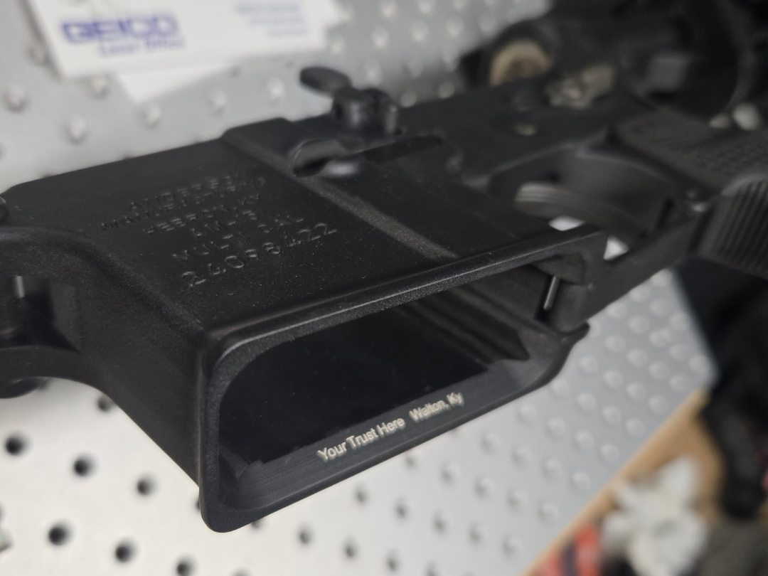 AR buffer tube jig for laser engraver