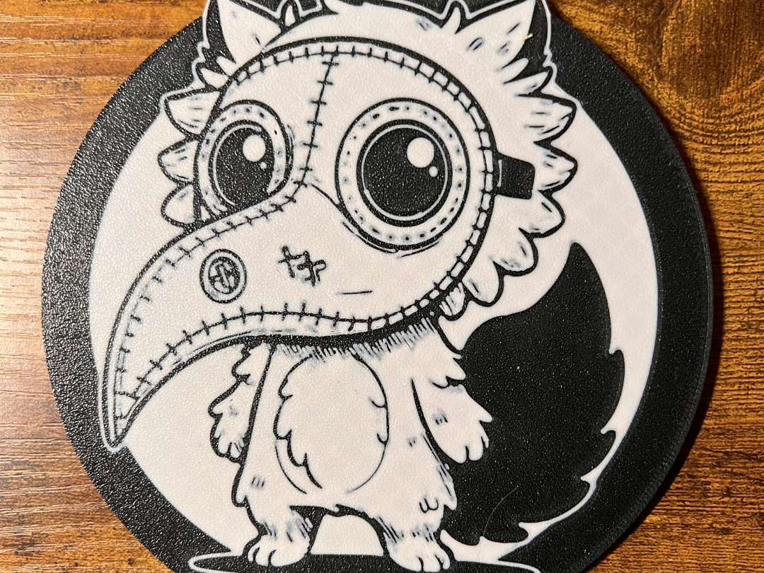 Plague Dr Woodland Creature Wall Art/Coaster