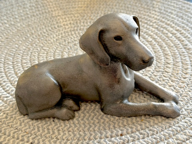 Relaxing Dog Sculpture