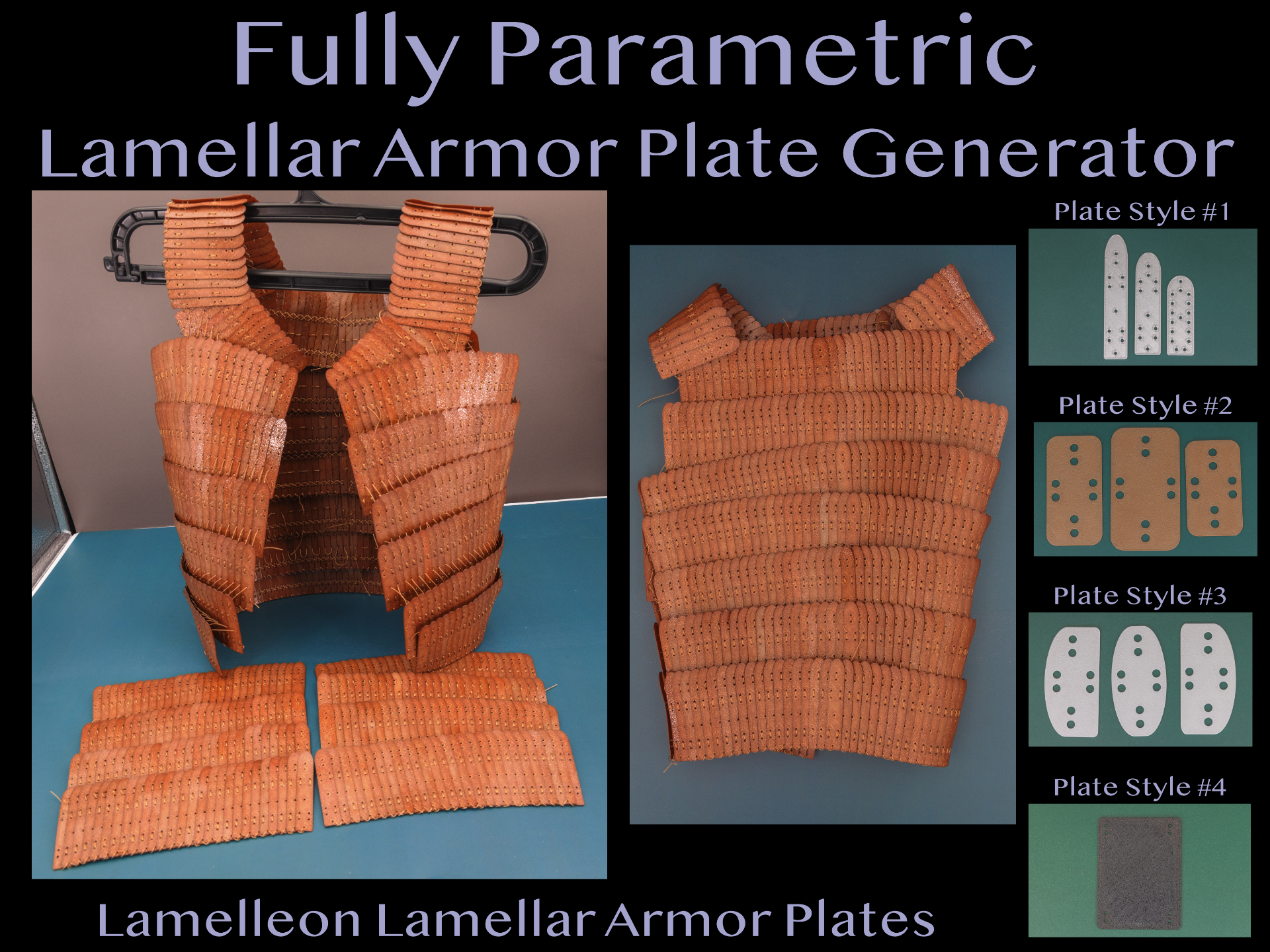 Lamelleon Parametric Lamellar Armor Plates w/ Jigs