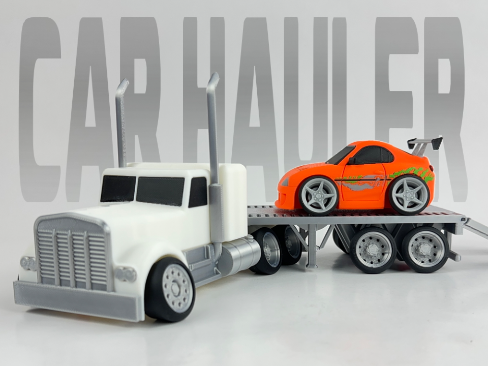 Tooned Car Hauler Semi Truck