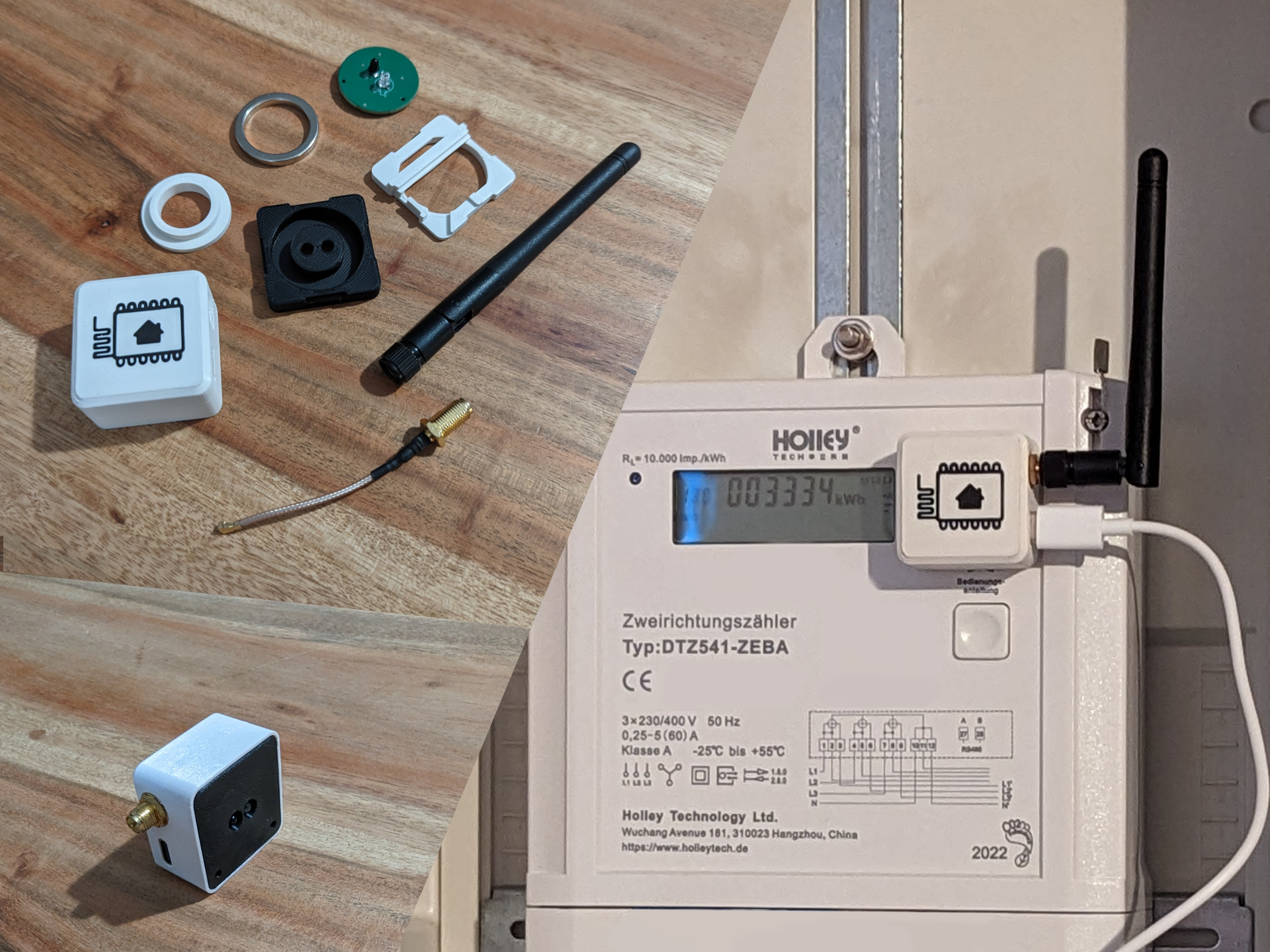 ESPHome Holley DTZ541 Three-Phase Meter Interface