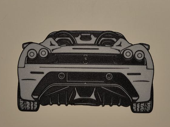ferrari back silhouette - wall art