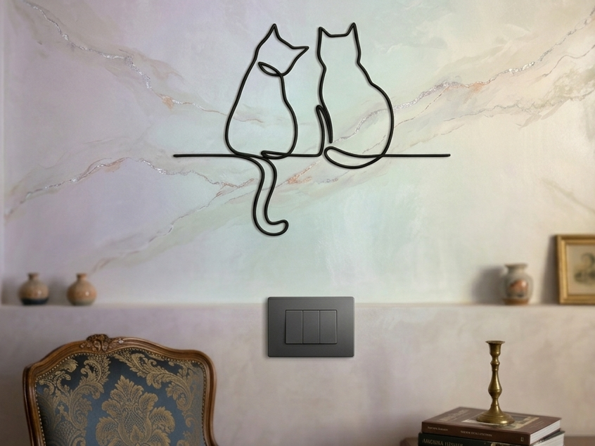 Decorazione da parete Gatti in Design Minimalista