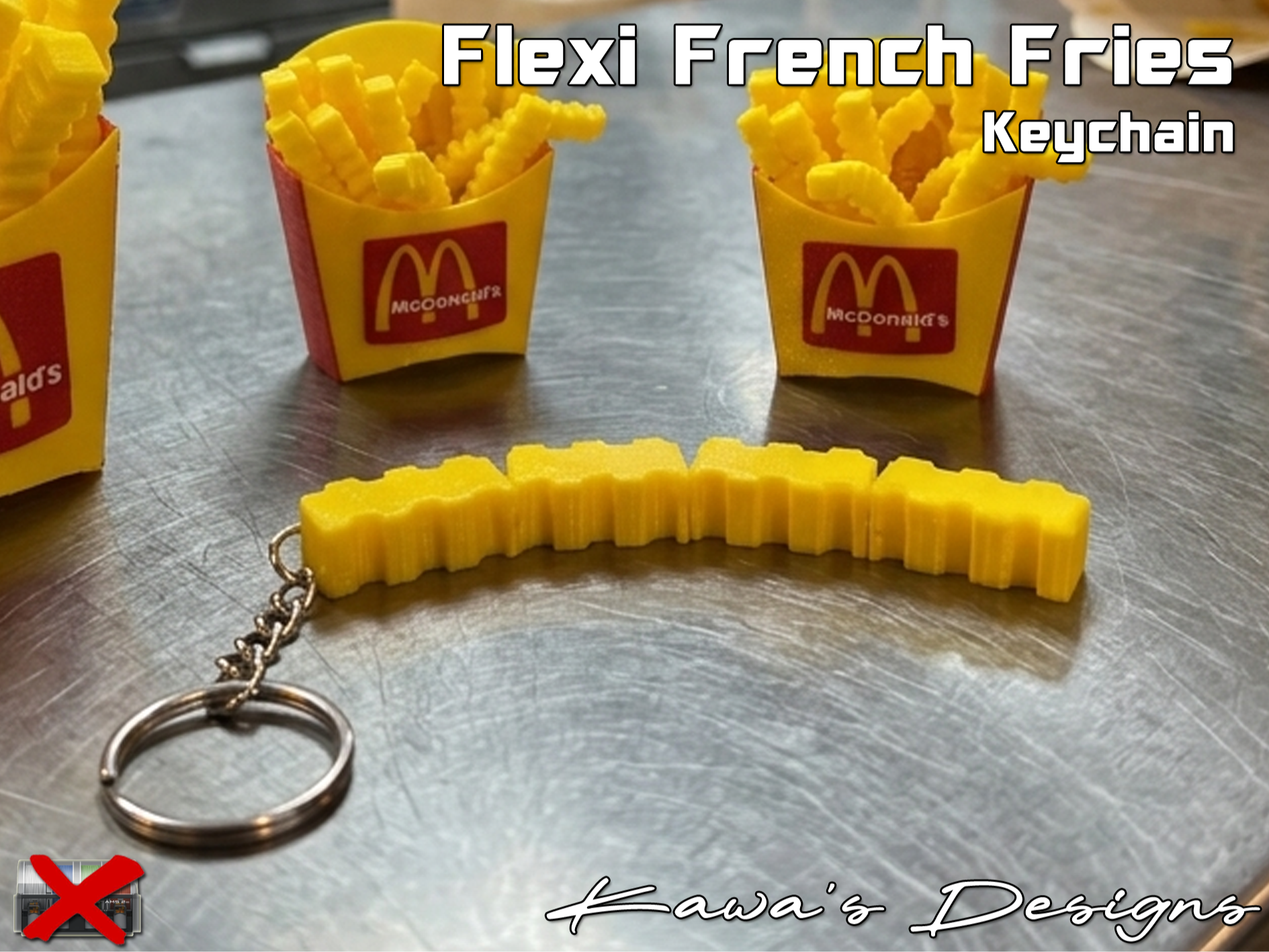 Flexi French Fries Keychain