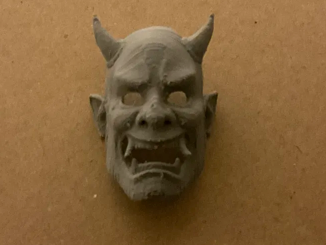 Traditional Japanese demon mask