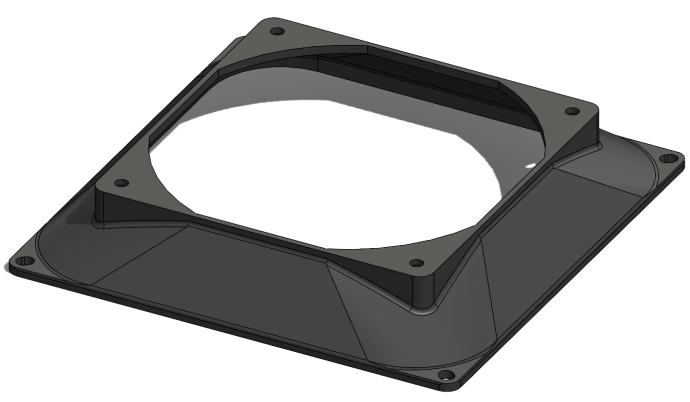 160mm to 120mm fan intake duct