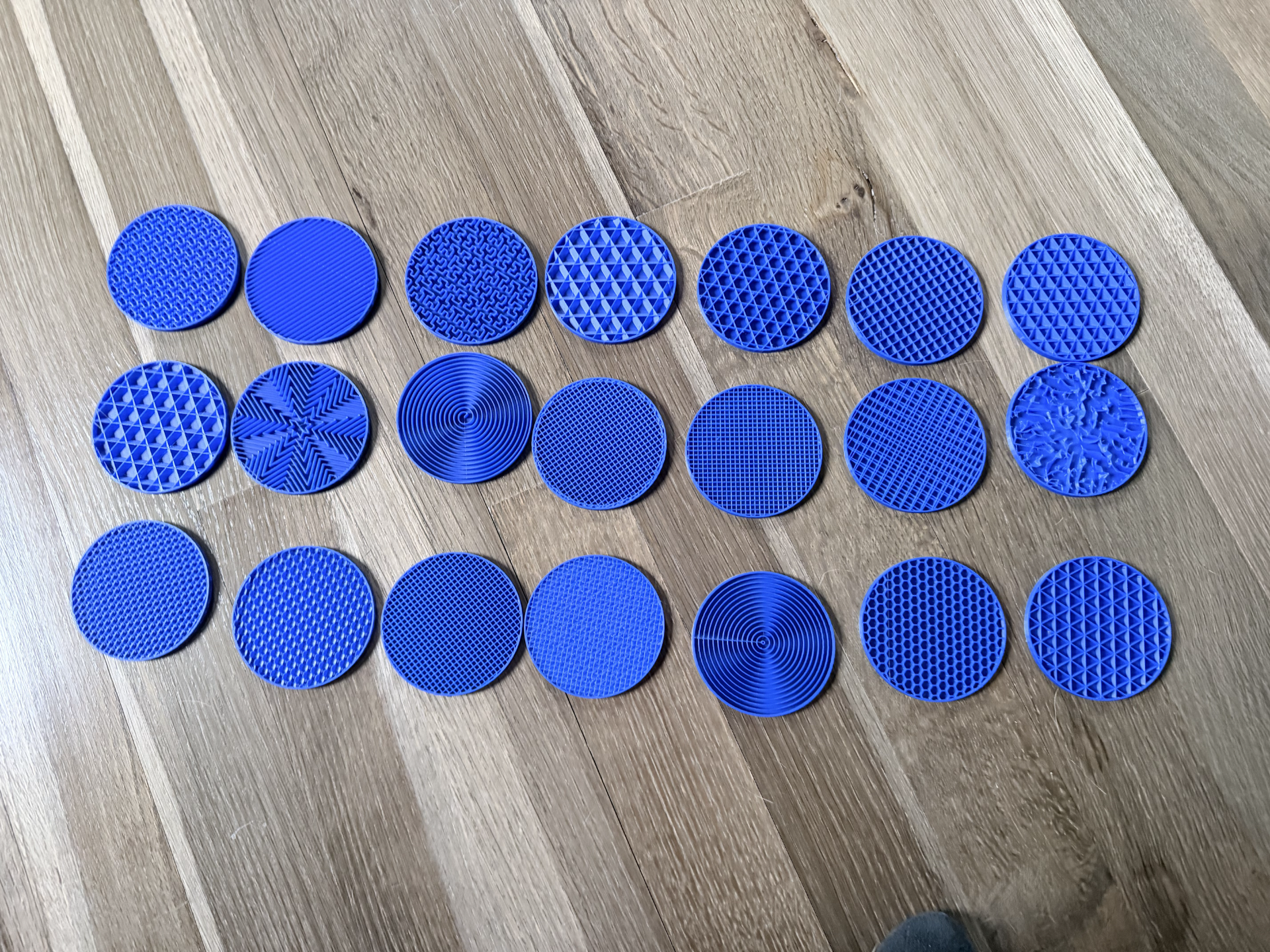 infill pattern cup coasters