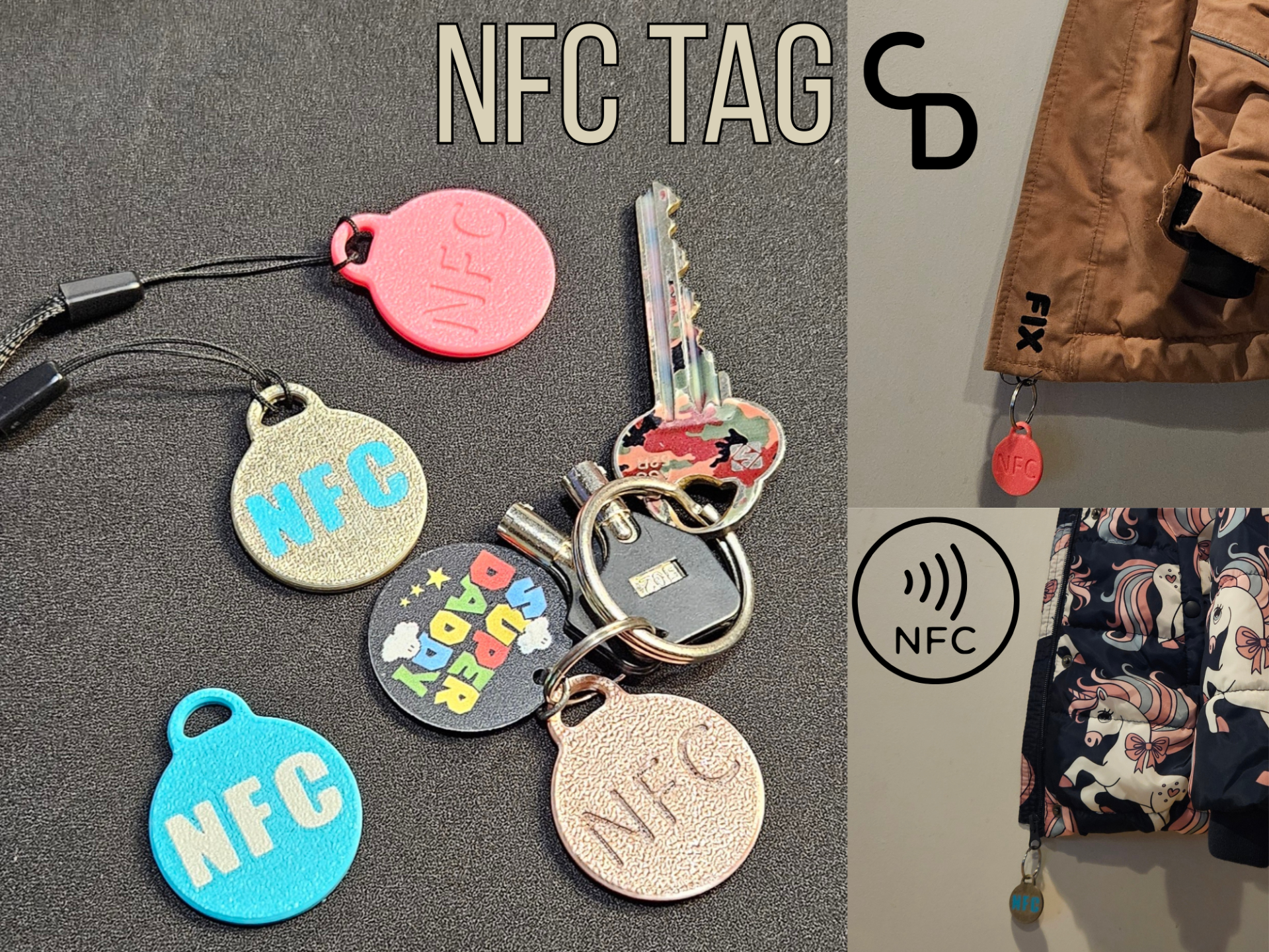 NFC Tag For Keys, Pets and Kids