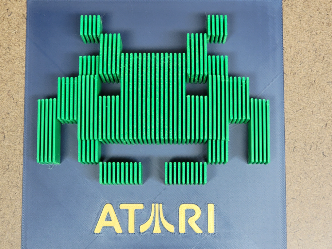 Atari Space Invaders Layered Sculpture