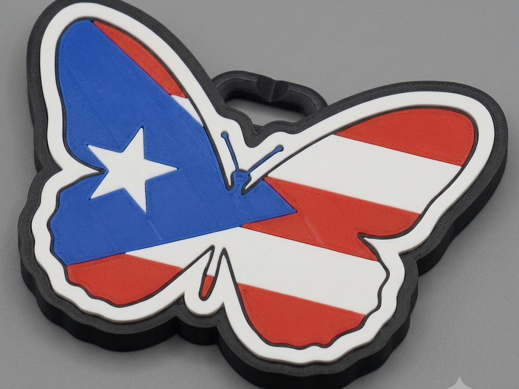 Puerto Rican Butterfly Flag Hype Chain