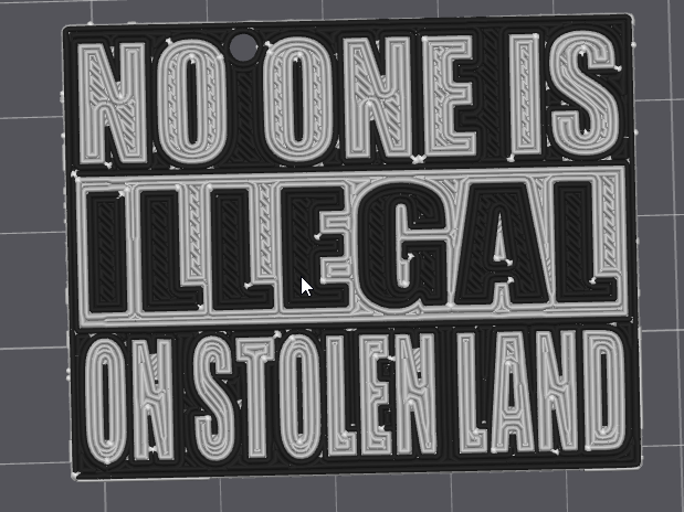 No One Is Illegal On Stolen Land Keychain