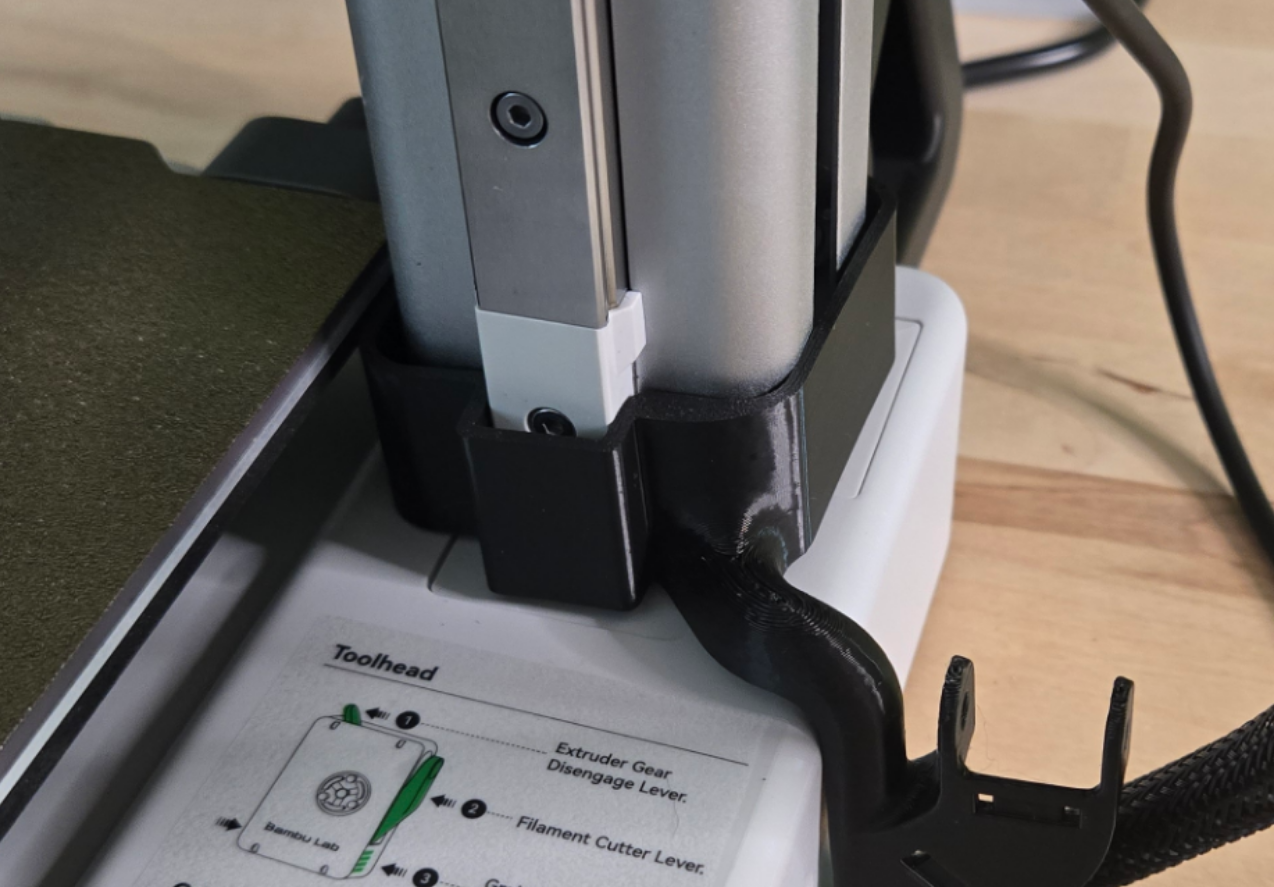 Bracket for Z-Axis Stiffener and Drag Chain