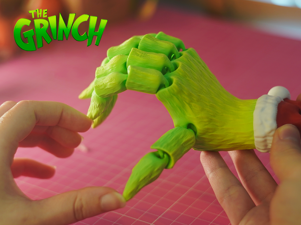 Grinch Flexi Hand – 3D Printable Christmas Toy