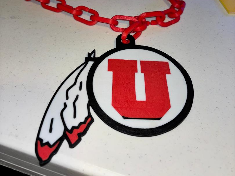 UTES pendant/keychain and chain