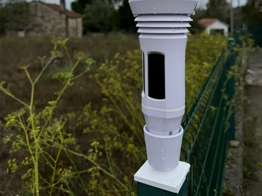Fence post adapter for Tempest Weather