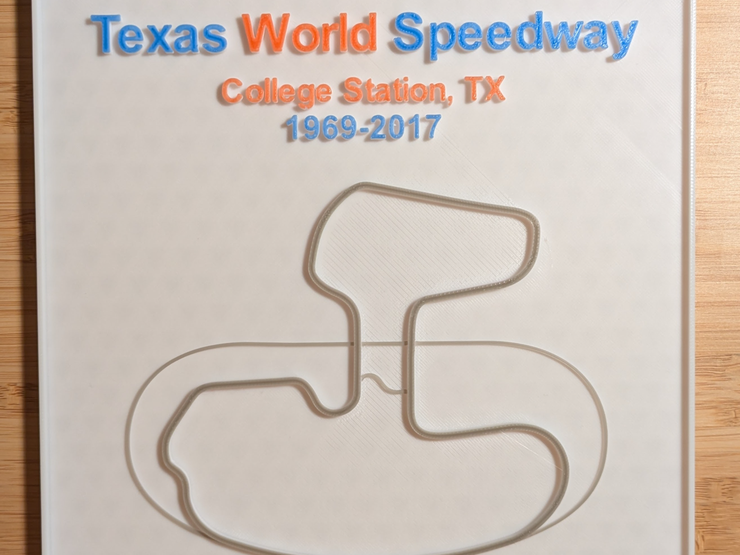 Texas World Speedway Wall Decoration