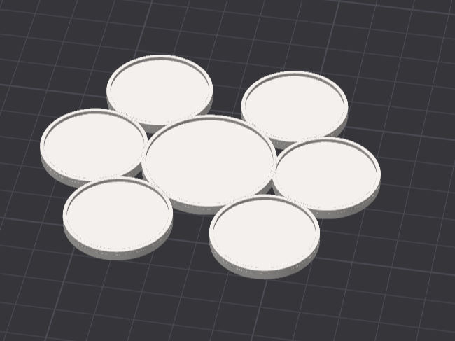 Miniature Moving Tray 6 x 25mm + 1 x 32mm