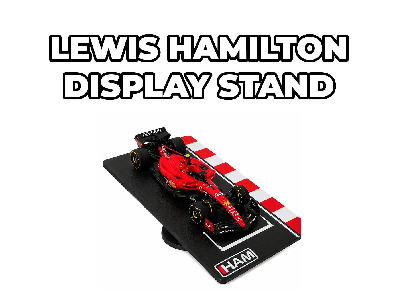 Soporte de exhibición F1 1:43 Lewis Hamilton