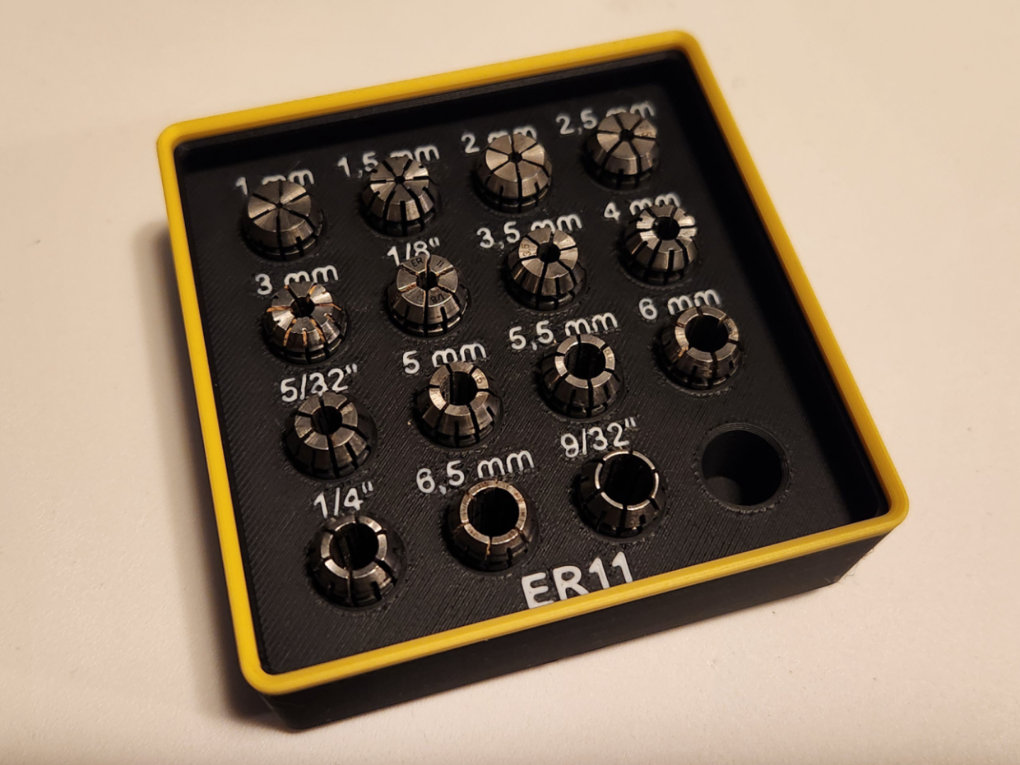 Gridfinity ER11 Collets Tray
