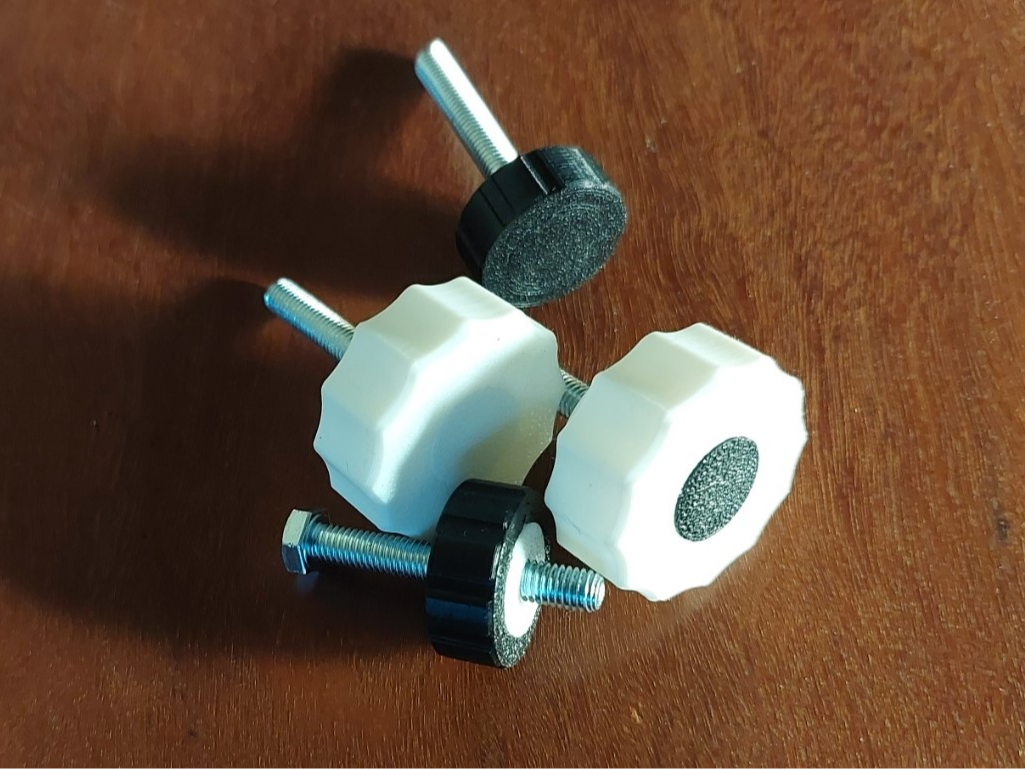 Knobs for M4 & M5 with caps over nut/bolt head