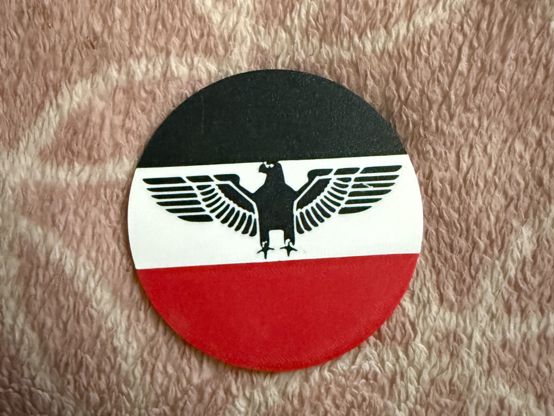 Untersetzer schwarz-weiß-rot
