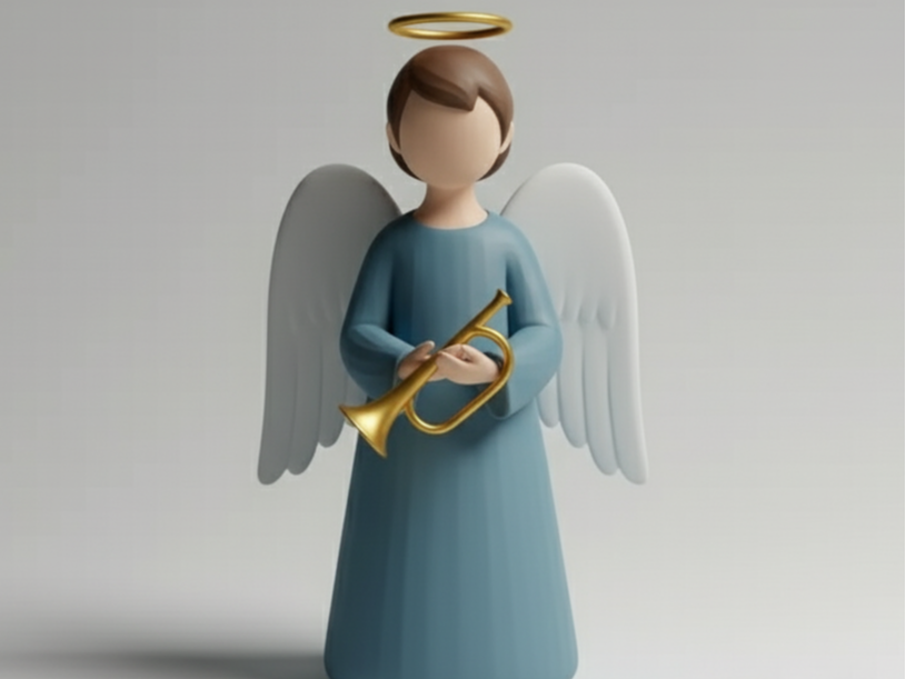 Statuina Angelo Minimalista-Presepe Minimalista