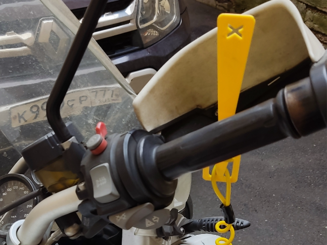 Motorcycle Wheel Disc Lock Reminder