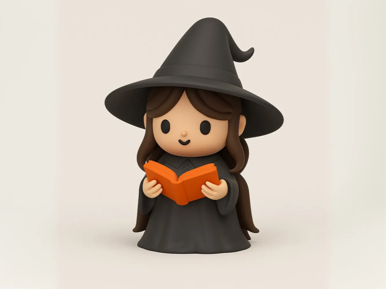Cute Witch with Spellbook