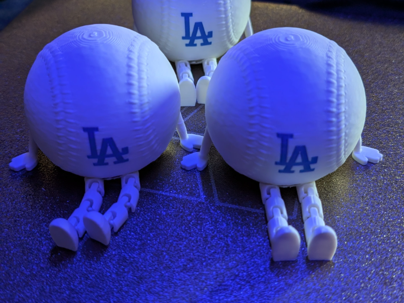 LA Dodgers Sitting Baseball