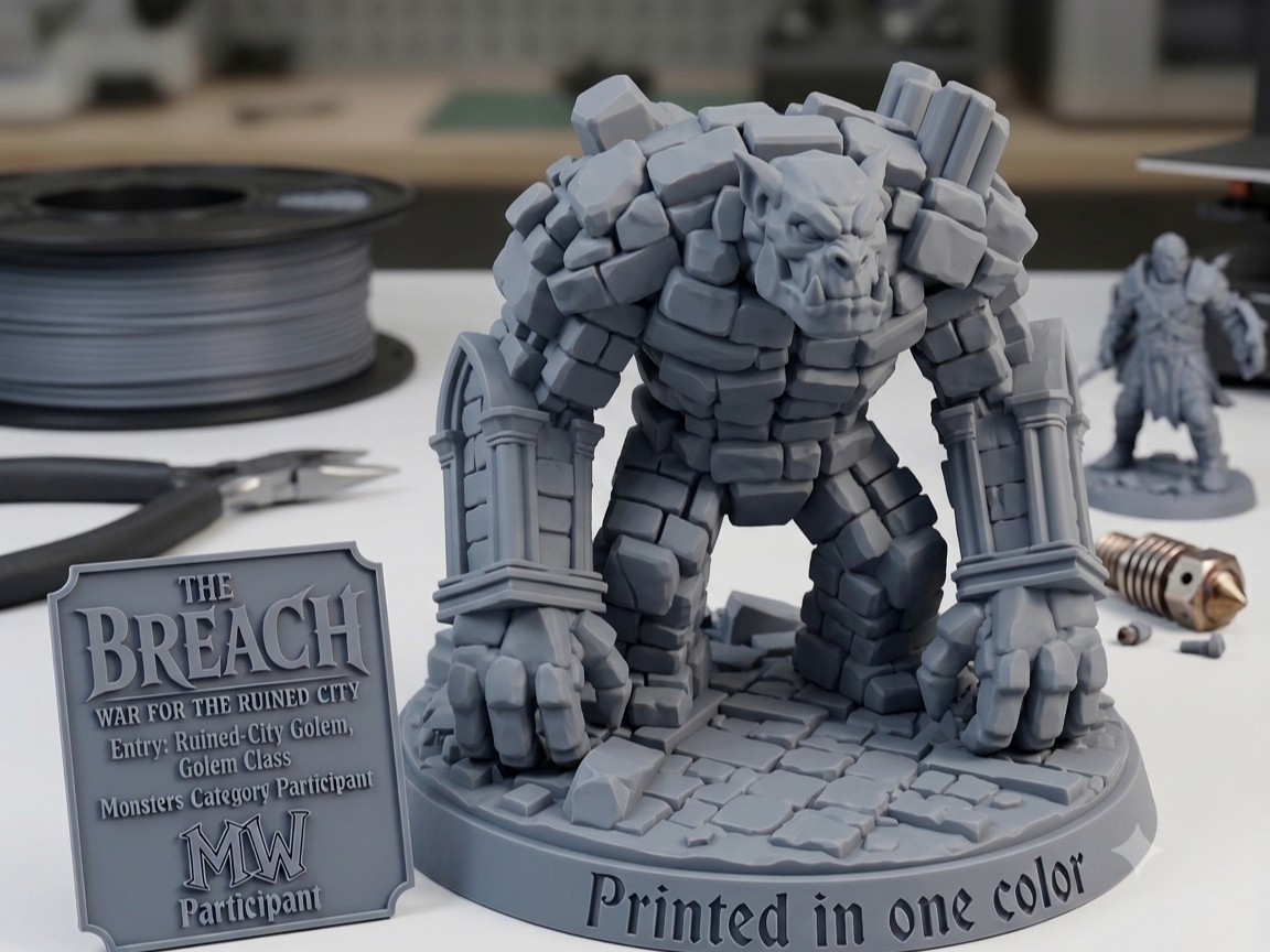 Ruined-City Golem-D&D-the breach