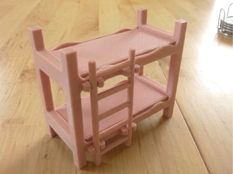Bunkbed cot for dollhouse or diorama