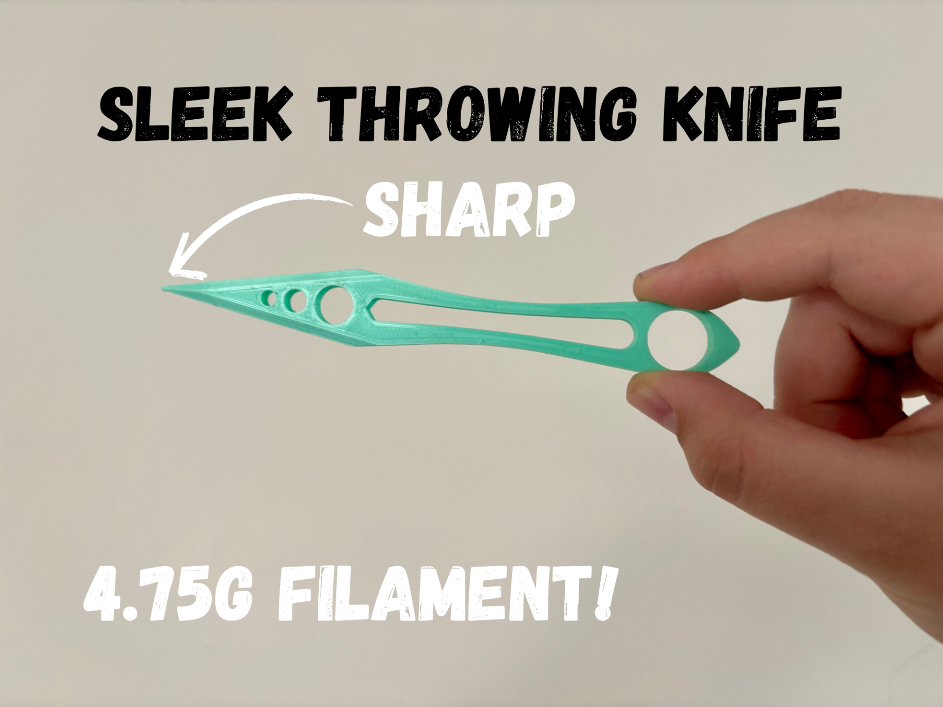 Sleek Throwing Knife - Fun, Quick and Easy!