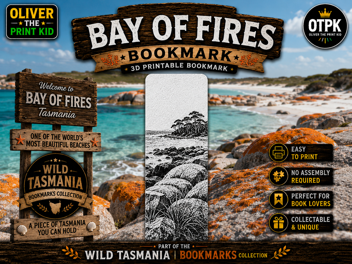 Bay of Fires Tasmania Bookmark