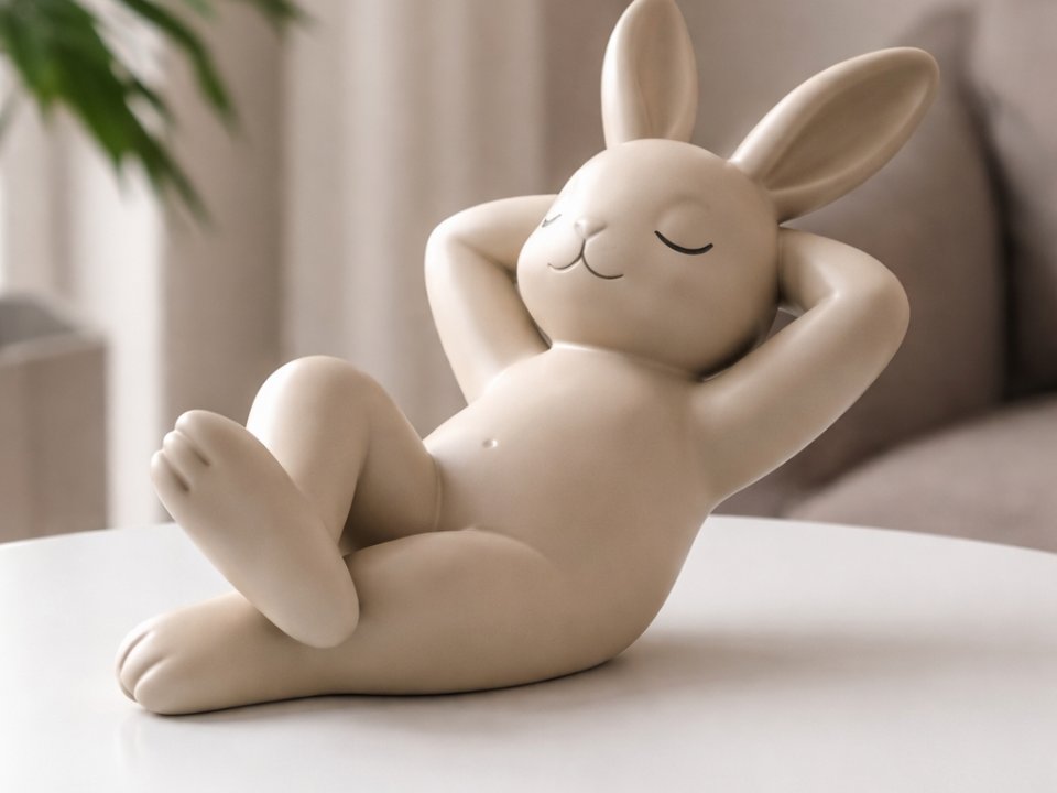 Relaxing easter bunny