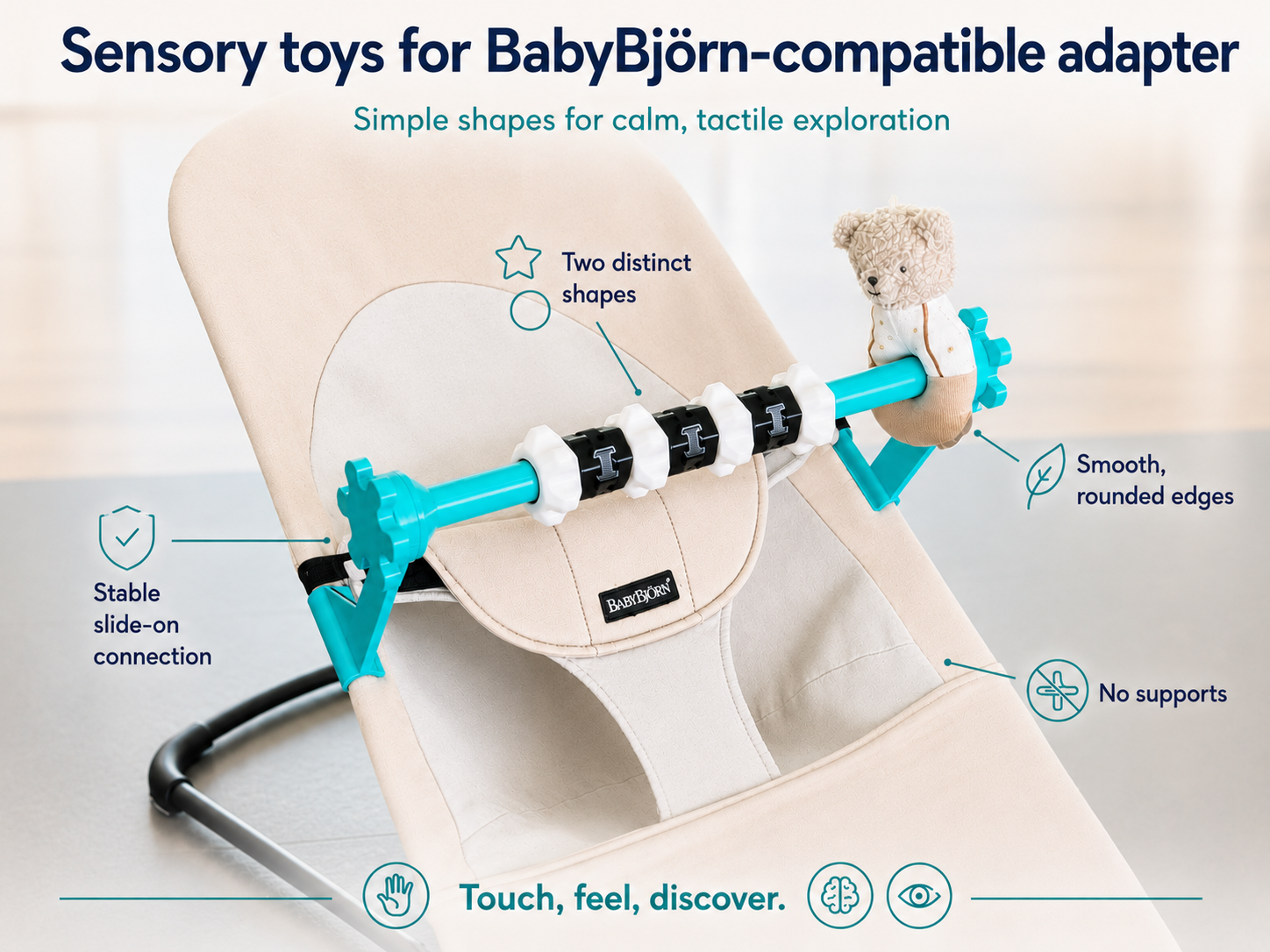 Toys for custom adapter for Babybjorn bouncer