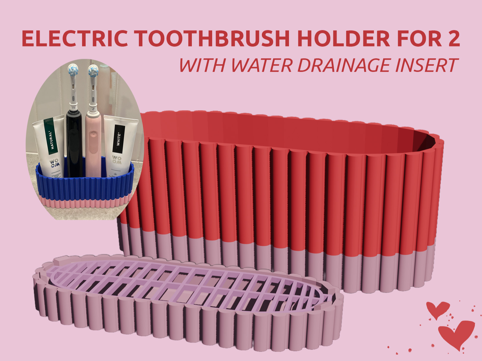Electric Toothbrush Holder with water drain