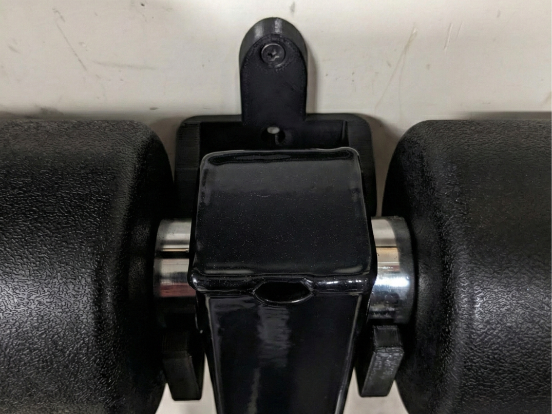 Bench Leg Roller Attachment Wall Mount