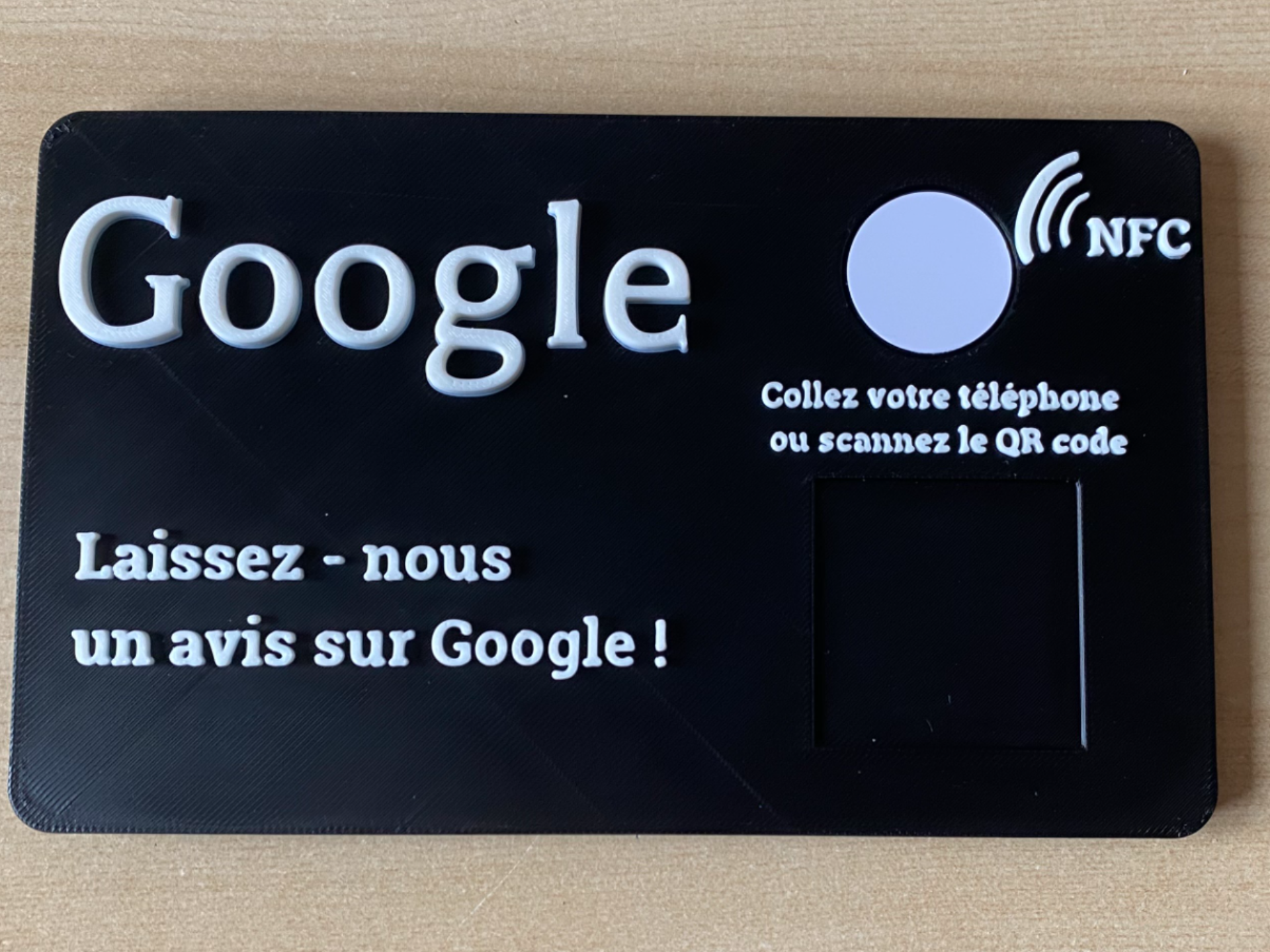 Plaque avis google (NFC+QR code )
