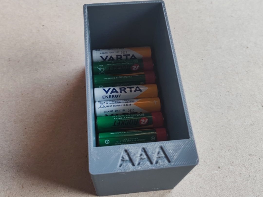 Rugged AAA Battery Storage Box (High Capacity)
